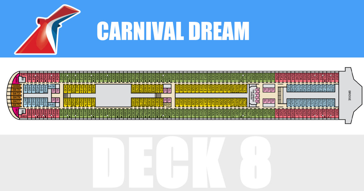 Carnival Dream Deck 8 Activities & Deck Plan Layout